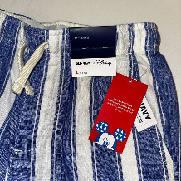 NWT Old Navy x Disney Linen Embroidered Utility Shorts Boys Size Large (10-12) - Picture 4 of 9